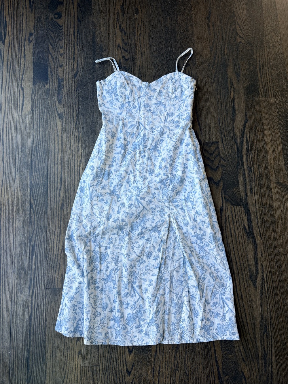 Lucky Brand Blue and White Floral Midi Sundress